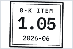 cisonews.net docket for 8x8: 8-K Item 1.05, first disclosed 2026-06-23