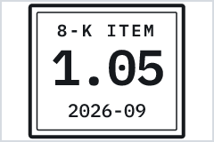 cisonews.net docket for Astrana Health: 8-K Item 1.05, first disclosed 2026-09-23
