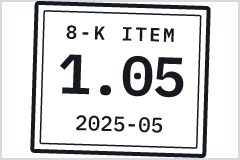 cisonews.net docket for Coinbase: 8-K Item 1.05, first disclosed 2025-05-15
