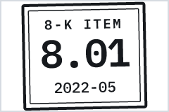 cisonews.net docket for Hanesbrands: 8-K Item 8.01, first disclosed 2022-05-31