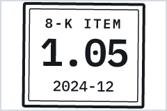 cisonews.net docket for Krispy Kreme: 8-K Item 1.05, first disclosed 2024-12-11