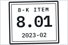 cisonews.net docket for MKS Instruments: 8-K Item 8.01, first disclosed 2023-02-06