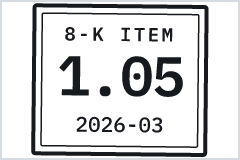 cisonews.net docket for Stryker: 8-K Item 8.01; 8-K/A Item 1.05, first disclosed 2026-03-11