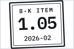 cisonews.net docket for UFP Technologies: 8-K Item 1.05, first disclosed 2026-02-24
