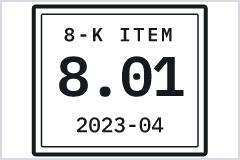 cisonews.net docket for Western Digital: 8-K Item 8.01, first disclosed 2023-04-03